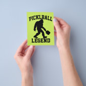 Grappige Bigfoot Pickleball Legende Flyer (Hand)