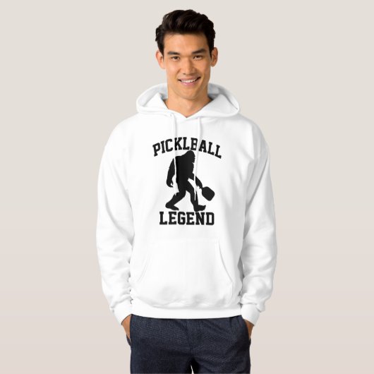 Grappige Bigfoot Pickleball Legende Hoodie (Voorkant volledig)