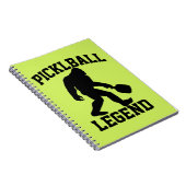 Grappige Bigfoot Pickleball Legende Notitieboek (Rechterzijde)