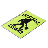 Grappige Bigfoot Pickleball Legende Notitieboek (Linkerzijde)