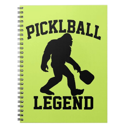 Grappige Bigfoot Pickleball Legende Notitieboek (Voorkant)