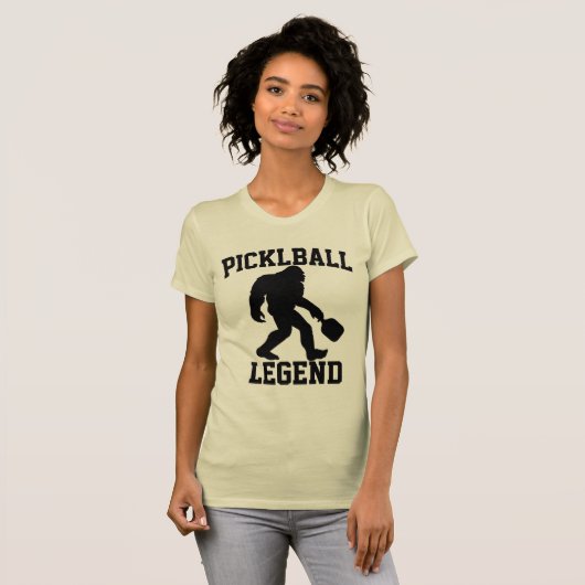 Grappige Bigfoot Pickleball Legende T-shirt (Voorkant volledig)