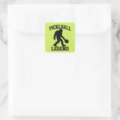 Grappige Bigfoot Pickleball Legende Vierkante Sticker (Tas)