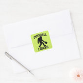Grappige Bigfoot Pickleball Legende Vierkante Sticker (Envelop)