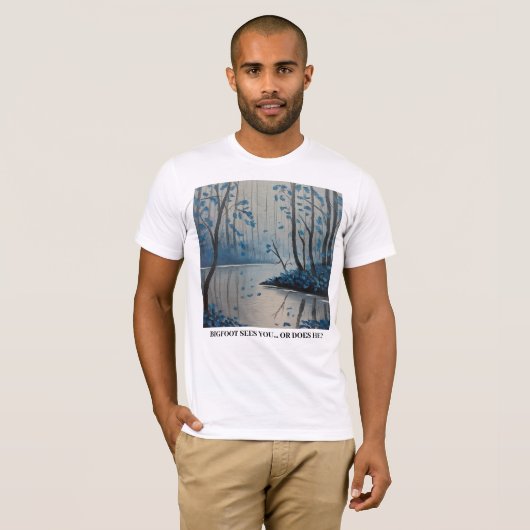 Grappige Bigfoot Prank Mode T-shirt (Voorkant volledig)