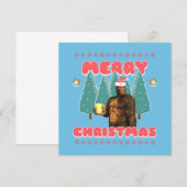 Grappige Bigfoot - Prettig kerstfeest (Voorkant / Achterkant)