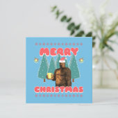 Grappige Bigfoot - Prettig kerstfeest (Staand voorkant)