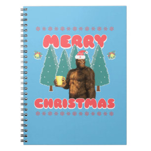 Grappige Bigfoot - Prettig Kerstfeest Notitieboek