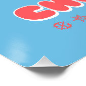 Grappige Bigfoot - Prettig Kerstfeest Perfect Poster (Hoek)