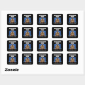 Grappige Bigfoot-programmeur die later codeert na Vierkante Sticker (Vel)