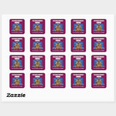 Grappige Bigfoot-programmeur die later codeert na  Vierkante Sticker (Vel)