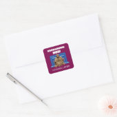 Grappige Bigfoot-programmeur die later codeert na  Vierkante Sticker (Envelop)