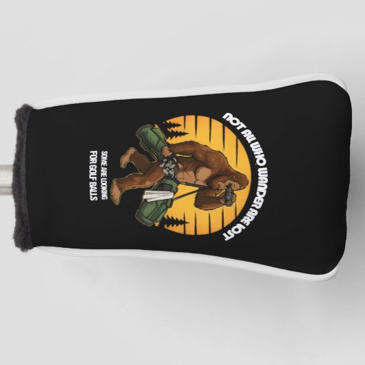 Grappige Bigfoot Putterhoes Golfheadcover (Voorkant)