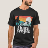 Grappige Bigfoot Retro Berg Design T-shirt (Voorkant)