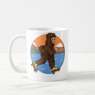 Grappige Bigfoot Roller Skater Liefhebber Schaatsi Koffiemok