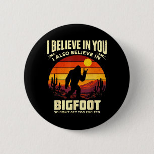 Grappige Bigfoot Rots Geloof Zonsondergang Sasquat Ronde Button 5,7 Cm