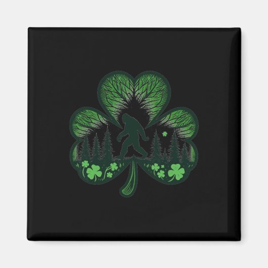 Grappige Bigfoot Saint Paddys St Patricks Dag Cool Magneet (Voorkant)