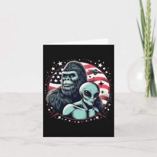Grappige Bigfoot Sasquatch Alien Amp Bigfoot Usa V Kaart