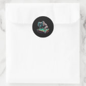 Grappige Bigfoot Sasquatch Biljart Pool Player Man Ronde Sticker (Tas)