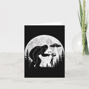 Grappige Bigfoot Sasquatch Boop Neus Alien Ufo Hum Kaart