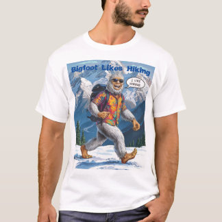 Grappige Bigfoot Sasquatch Coole Yeti Houdt van Wa T-shirt