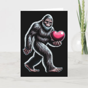 Grappige Bigfoot Sasquatch Hart Mannen Kinderen Jo Kaart