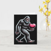 Grappige Bigfoot Sasquatch Hart Mannen Kinderen Jo Kaart (Gele Bloem)