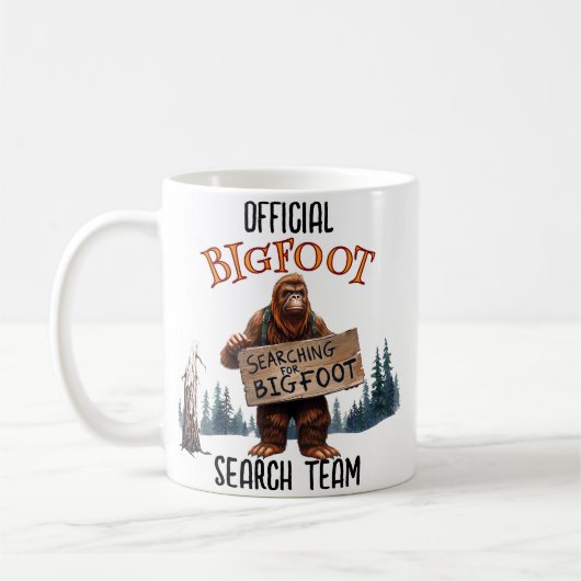 Grappige Bigfoot Sasquatch in het Bos Koffiemok (Links)