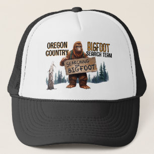Grappige Bigfoot Sasquatch in het Bos Trucker Pet