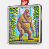 Grappige Bigfoot Sasquatch Kerstmis Metalen Ornament (Links)