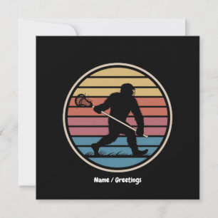 Grappige Bigfoot Sasquatch Lacrosse  zonsondergang Kaart