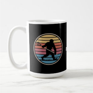 Grappige Bigfoot Sasquatch Lacrosse zonsondergang Koffiemok