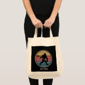 Grappige Bigfoot Sasquatch Lacrosse  zonsondergang Tote Bag (Voorkant (product))