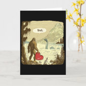Grappige Bigfoot Sasquatch Loch Ness Monster Grapp Kaart (Gele Bloem)