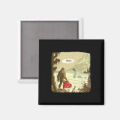 Grappige Bigfoot Sasquatch Loch Ness Monster Grapp Magneet (Voorkant / Achterkant)
