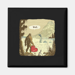 Grappige Bigfoot Sasquatch Loch Ness Monster Grapp Magneet