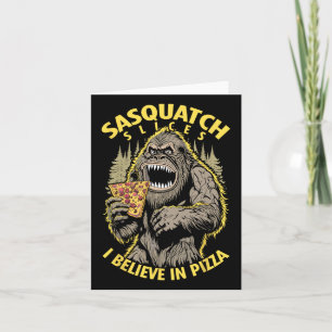 Grappige Bigfoot Sasquatch Slices Ik geloof In Piz Kaart