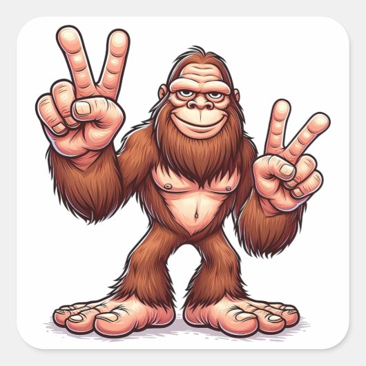 Grappige Bigfoot Sticker | Sasquatch Decal (Voorkant)