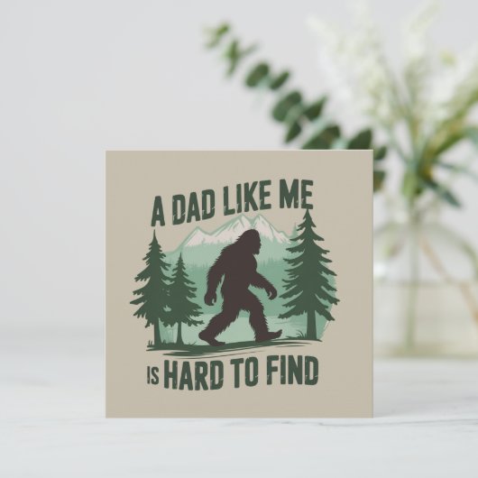 Grappige Bigfoot Vader Een Vader Zoals Ik Is Moeil Kaart (Staand voorkant)
