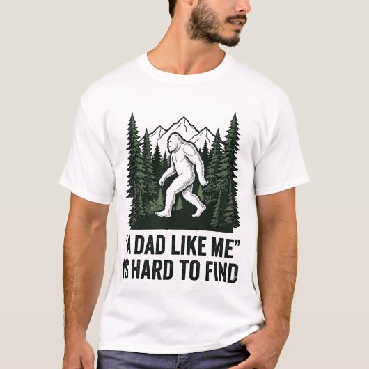 Grappige Bigfoot Vader Vintage Bos T-Shirt Ontwerp (Voorkant)