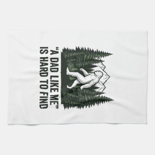 Grappige Bigfoot Vader Vintage Bos T-shirt Ontwerp Theedoek