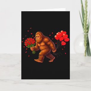 Grappige Bigfoot Valentijnshart Sasquatch Retro Li Kaart