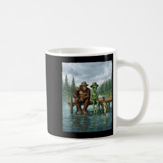 Grappige Bigfoot Vissen Heren Alien Sasquatch Viss Koffiemok