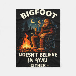 Grappige bigfoot voor mannen & vrouwen kamperen wa fleece deken