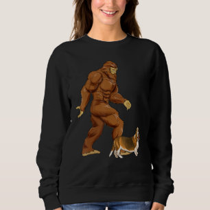 Grappige Bigfoot Walking Basset Hound Sasquatch Do Trui