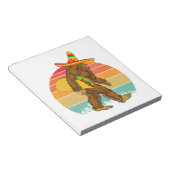 Grappige Bigfoot Wandelen met Grote Taco Notitieblok (Schuin)