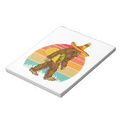 Grappige Bigfoot Wandelen met Grote Taco Notitieblok (Linkerzijde)