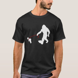 Grappige Bigfoot Wandelen met Schnauzer Dog Gifts T-shirt