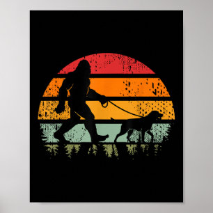 Grappige Bigfoot Wandelende Hond Labrador Retrieve Poster
