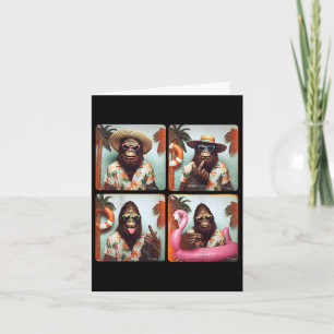 Grappige Bigfoot zomervakantie Photobooth Funny SA Kaart